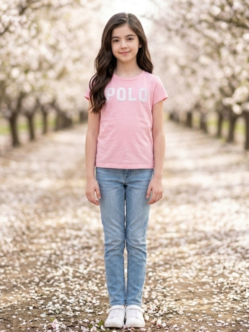 Polo by Ralph Lauren Pink Crewneck Tee For Kids Size M